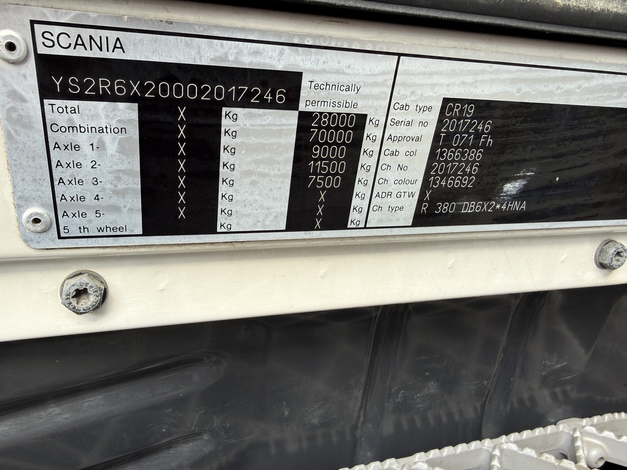 Scania R380 6X2*4 Kipper mit Kran HIAB 220 - Autocarro ribaltabile, Camion con gru: foto 5 Scania R380 6X2*4 Kipper mit Kran HIAB 220 - Autocarro ribaltabile, Camion con gru: foto 5