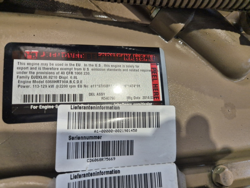 John Deere 6068HRT90 Engine (Agri) - Motore per Macchina agricola: foto 2 John Deere 6068HRT90 Engine (Agri) - Motore per Macchina agricola: foto 2