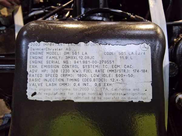 Mercedes Benz OM501LA.E2/4 Industrial Spec Engine (Plant) - Motore per Macchina da cantiere: foto 3 Mercedes Benz OM501LA.E2/4 Industrial Spec Engine (Plant) - Motore per Macchina da cantiere: foto 3