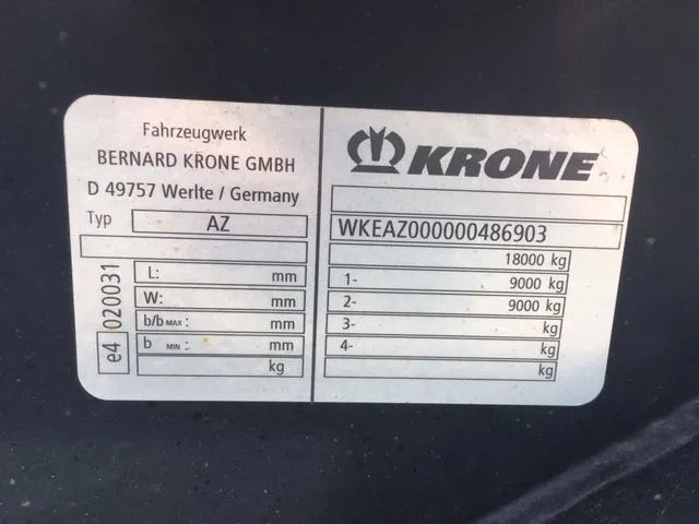 Krone AZ - Rimorchio portacontainer/ Caisse interchangeable: foto 2 Krone AZ - Rimorchio portacontainer/ Caisse interchangeable: foto 2