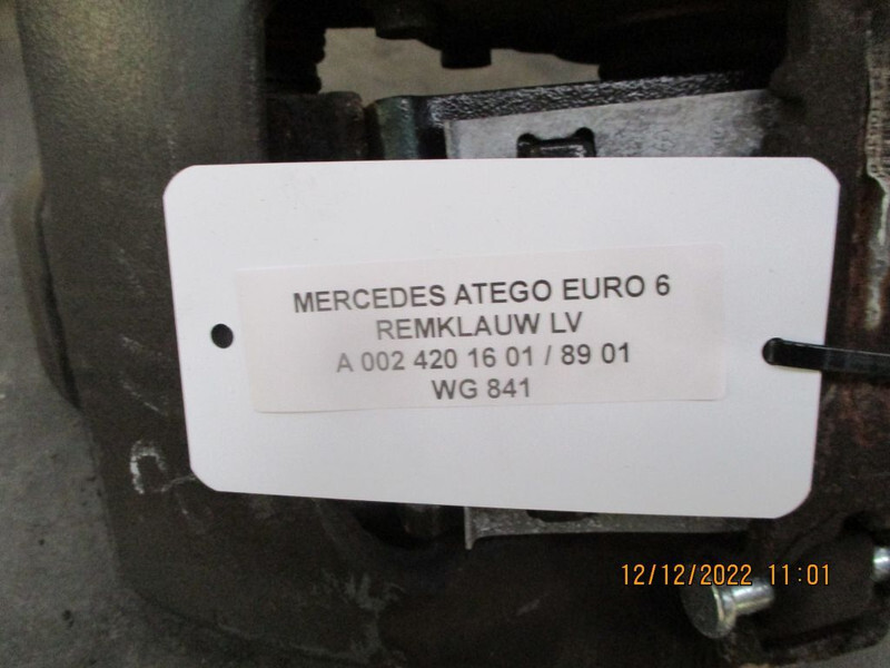 Mercedes-Benz ATEGO A 002 420 89 01// 16 01 REMKLAUW EURO 6 VOOR EN ACHTER - Pinza freno per Camion: foto 4 Mercedes-Benz ATEGO A 002 420 89 01// 16 01 REMKLAUW EURO 6 VOOR EN ACHTER - Pinza freno per Camion: foto 4