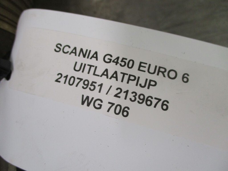Scania G450 2107951 / 2139676 UITLAATPIJP EURO 6 - Impianto di scarico per Camion: foto 2 Scania G450 2107951 / 2139676 UITLAATPIJP EURO 6 - Impianto di scarico per Camion: foto 2