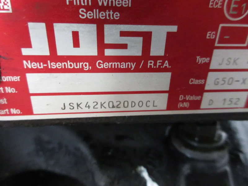 Ralla per Camion jost JSK 40 G50-X D 152 JSK 40 G50-X D 152 KOMT VAN MAN 18.420 EURO 6 MODEL 2021: foto 6