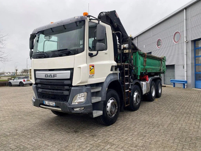 DAF CF410 / 8X4 / BIG AXLE / FULL-STEEL /2 SIDE TIPPER/ ONLY:363247 KM / AUTOMATIC / EURO-6 / 2014 - Camion con gru: foto 1 DAF CF410 / 8X4 / BIG AXLE / FULL-STEEL /2 SIDE TIPPER/ ONLY:363247 KM / AUTOMATIC / EURO-6 / 2014 - Camion con gru: foto 1