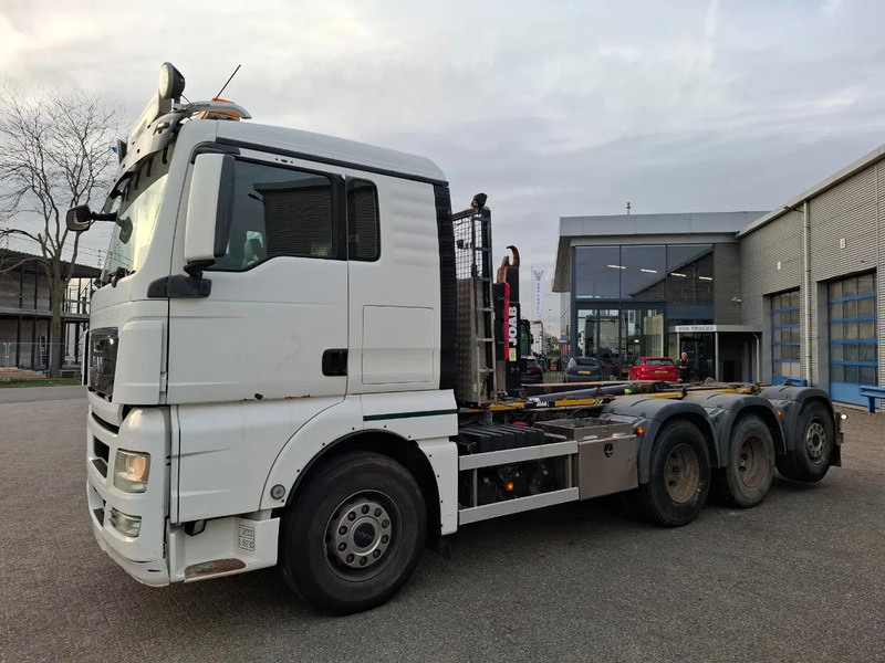 MAN TGX35.480 / LIFT+LENKACHSE / ONLY:392634 KM / JOAB HOOK / AIRCO / FRIDGE / AUTOMATIC / EURO-5 / 2012 - Camion con sistema di cavi: foto 2 MAN TGX35.480 / LIFT+LENKACHSE / ONLY:392634 KM / JOAB HOOK / AIRCO / FRIDGE / AUTOMATIC / EURO-5 / 2012 - Camion con sistema di cavi: foto 2