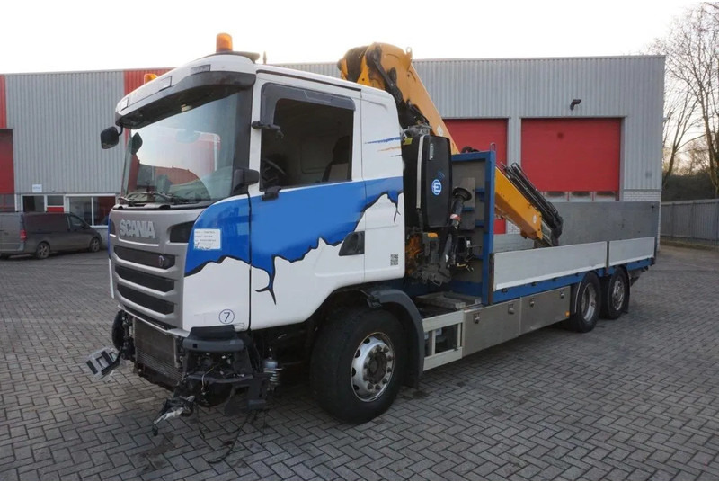Scania G490 / ENGINE RUNNING / RETARDER / EFFER 255-5S CRANE REMOTE / PLATFORM / FULL-AIR / AUTOMATIC / EURO-6 / 2014 - Camion con gru: foto 1 Scania G490 / ENGINE RUNNING / RETARDER / EFFER 255-5S CRANE REMOTE / PLATFORM / FULL-AIR / AUTOMATIC / EURO-6 / 2014 - Camion con gru: foto 1
