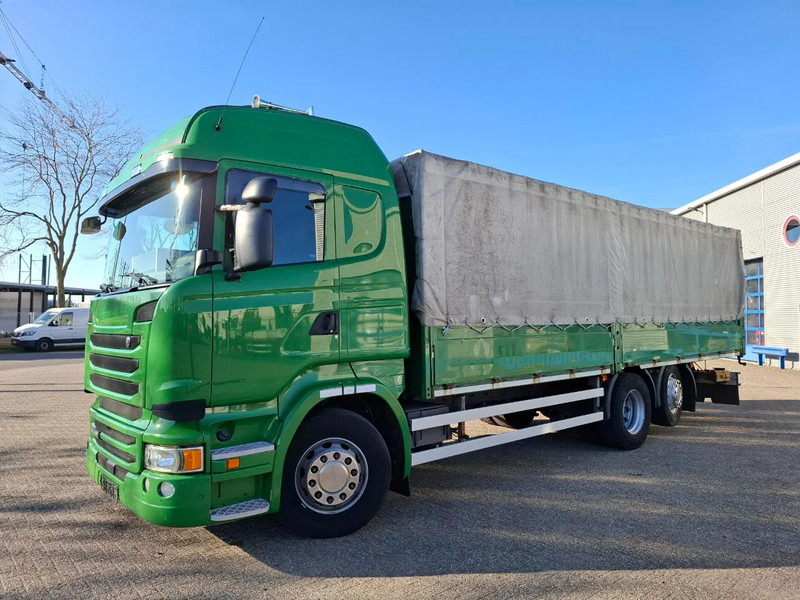 Scania R410 / GERMAN TRUCK / RETARDER / LIFT+LENKACHSE / SLIDING ROOF / SMART TACHO / PARK AIRCO / NAVI / LWDS / AUTOMATIC / EURO-6 / 2 - Camion centinato: foto 1 Scania R410 / GERMAN TRUCK / RETARDER / LIFT+LENKACHSE / SLIDING ROOF / SMART TACHO / PARK AIRCO / NAVI / LWDS / AUTOMATIC / EURO-6 / 2 - Camion centinato: foto 1