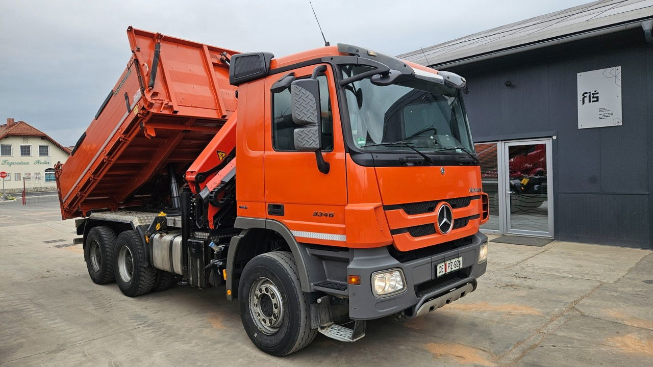 Mercedes-Benz Actros 3346 K palfinger PK 18002 - bordmatic - meiller tipper - EPS 3 pedals - Autocarro ribaltabile: foto 4 Mercedes-Benz Actros 3346 K palfinger PK 18002 - bordmatic - meiller tipper - EPS 3 pedals - Autocarro ribaltabile: foto 4