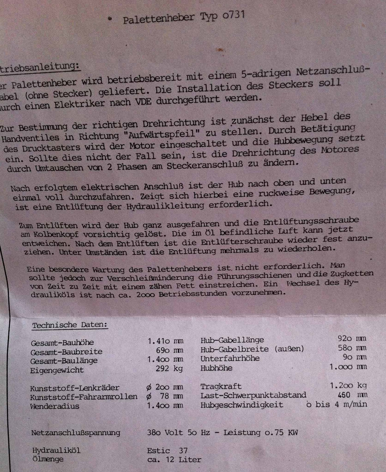 Two electric pallet lifters Butler 1200 - Transpallet: foto 4 Two electric pallet lifters Butler 1200 - Transpallet: foto 4