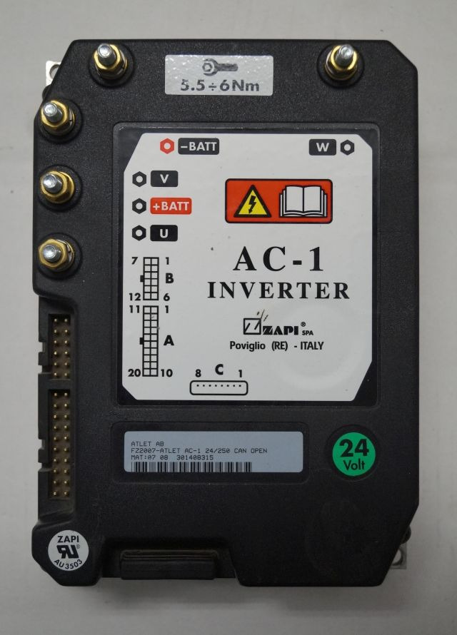 Atlet FZ2007 | Rijregeling Drive controller ZAPI AC1 FZ2007 24/250A can open sn. - ECU per Mezzo di movimentazione: foto 1 Atlet FZ2007 | Rijregeling Drive controller ZAPI AC1 FZ2007 24/250A can open sn. - ECU per Mezzo di movimentazione: foto 1