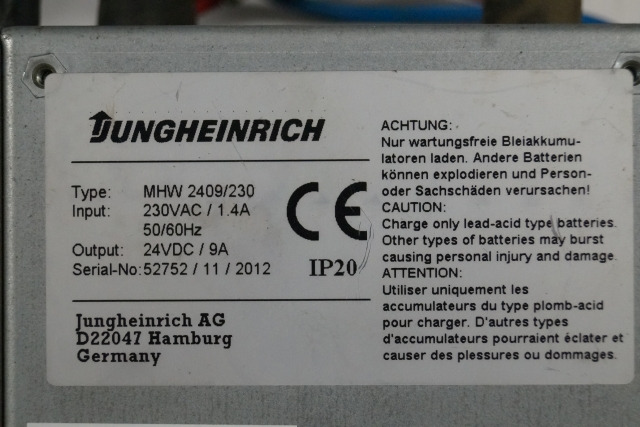 Jungheinrich 50461442 | Charger build in 24V/9A gel for EMC110 sn. 52752/11/2012 Charger build in 24V/9A gel for EMC110 sn. 52752/11/2012 - Batteria per Mezzo di movimentazione: foto 2 Jungheinrich 50461442 | Charger build in 24V/9A gel for EMC110 sn. 52752/11/2012 Charger build in 24V/9A gel for EMC110 sn. 52752/11/2012 - Batteria per Mezzo di movimentazione: foto 2