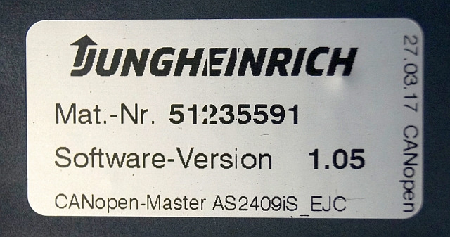 Jungheinrich 51206665 | Rij/hef regeling Drive/lift controller AS2409 i S Index - ECU per Mezzo di movimentazione: foto 3 Jungheinrich 51206665 | Rij/hef regeling Drive/lift controller AS2409 i S Index - ECU per Mezzo di movimentazione: foto 3