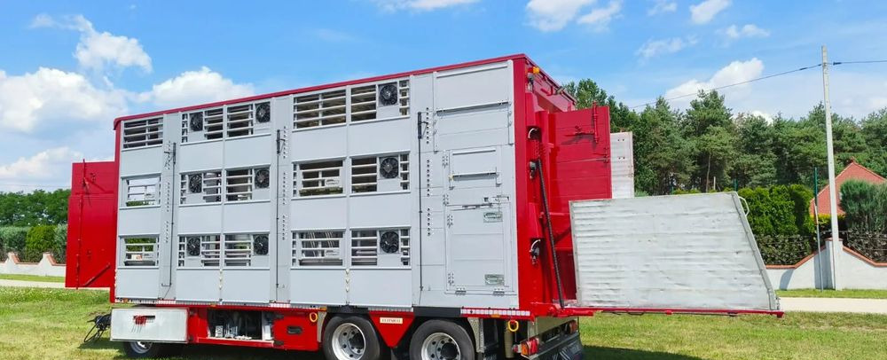 Pezzaioli RBA 32/TRZYOSIOWA PRZYCZEPA-2XBYDŁO,3X TRZODA/HYDRAULICZNIE PODNOSZONY DACH I PODŁOGI / OŚ ŚRODKOWA PODNOSZONA - Rimorchio trasporto bestiame: foto 2 Pezzaioli RBA 32/TRZYOSIOWA PRZYCZEPA-2XBYDŁO,3X TRZODA/HYDRAULICZNIE PODNOSZONY DACH I PODŁOGI / OŚ ŚRODKOWA PODNOSZONA - Rimorchio trasporto bestiame: foto 2