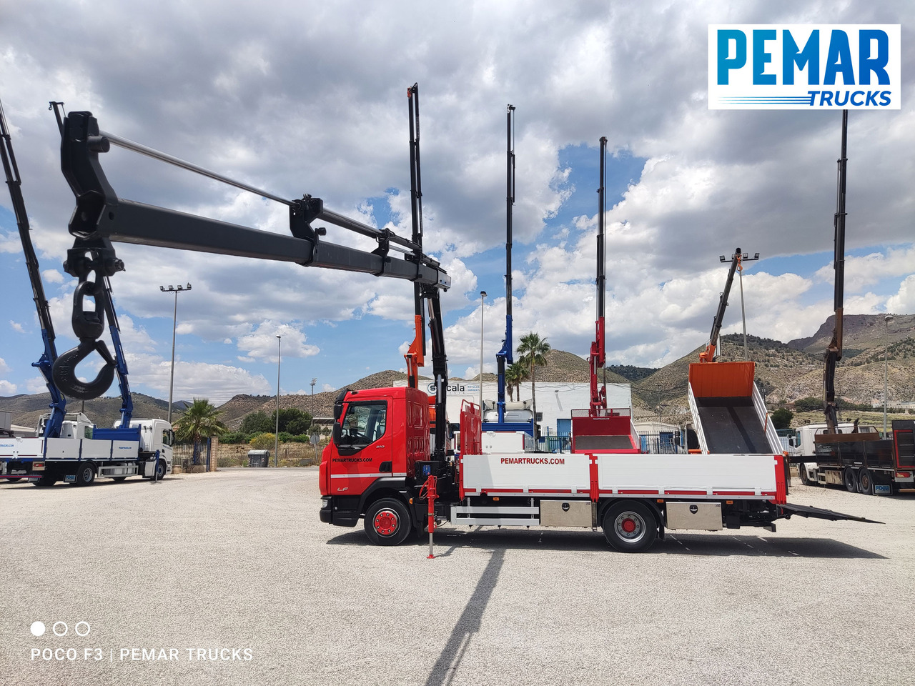 Autocarro con pianale/ Cassone fisso, Camion con gru DAF LF 210 GRUA CAJA FIJA: foto 23