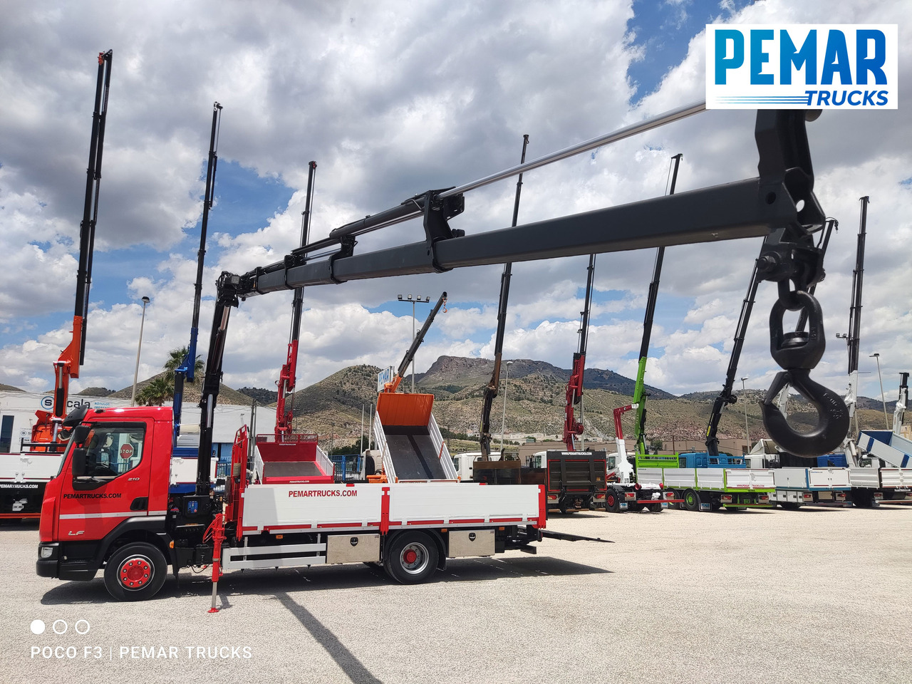 Autocarro con pianale/ Cassone fisso, Camion con gru DAF LF 210 GRUA CAJA FIJA: foto 22