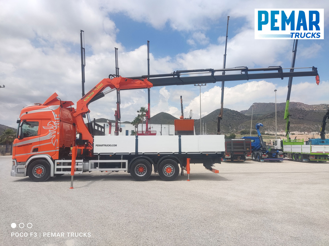 Autocarro con pianale/ Cassone fisso, Camion con gru SCANIA R 540 6X2 GRUA CAJA FIJA: foto 21