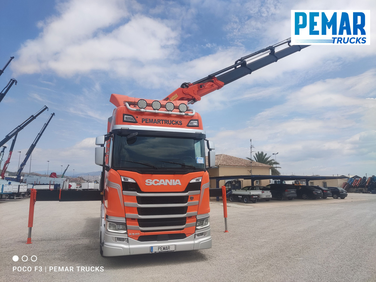 Autocarro con pianale/ Cassone fisso, Camion con gru SCANIA R 540 6X2 GRUA CAJA FIJA: foto 23