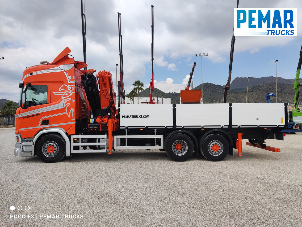 Autocarro con pianale/ Cassone fisso, Camion con gru SCANIA R 540 6X2 GRUA CAJA FIJA: foto 9