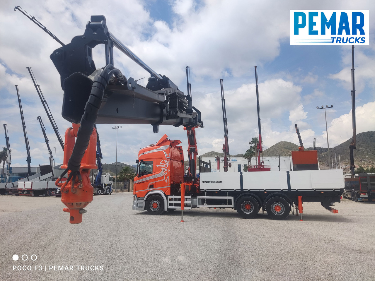 Autocarro con pianale/ Cassone fisso, Camion con gru SCANIA R 540 6X2 GRUA CAJA FIJA: foto 26