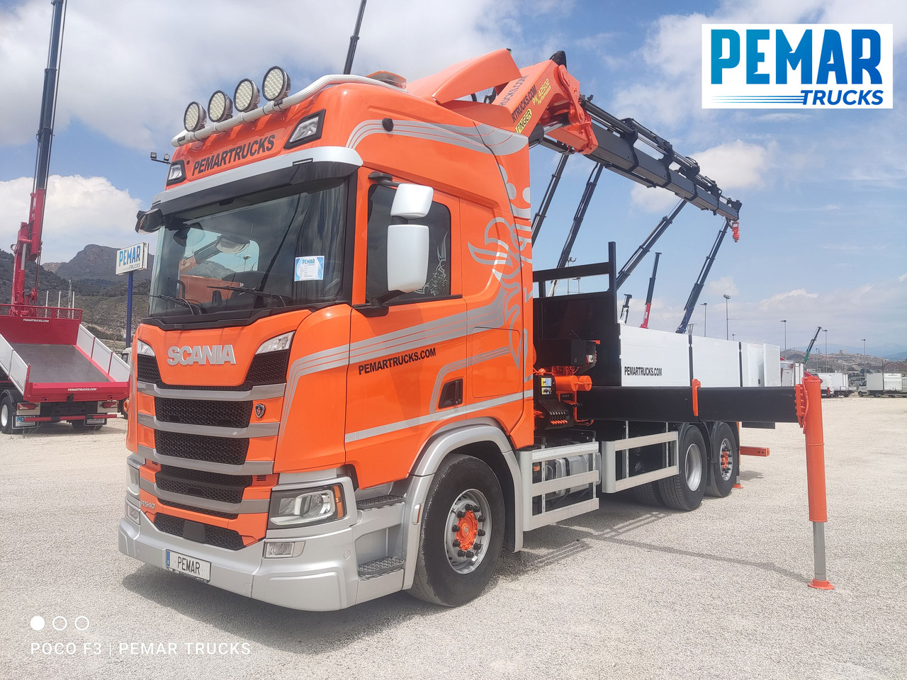 SCANIA R 540 6X2 GRUA CAJA FIJA - Autocarro con pianale/ Cassone fisso, Camion con gru: foto 1 SCANIA R 540 6X2 GRUA CAJA FIJA - Autocarro con pianale/ Cassone fisso, Camion con gru: foto 1
