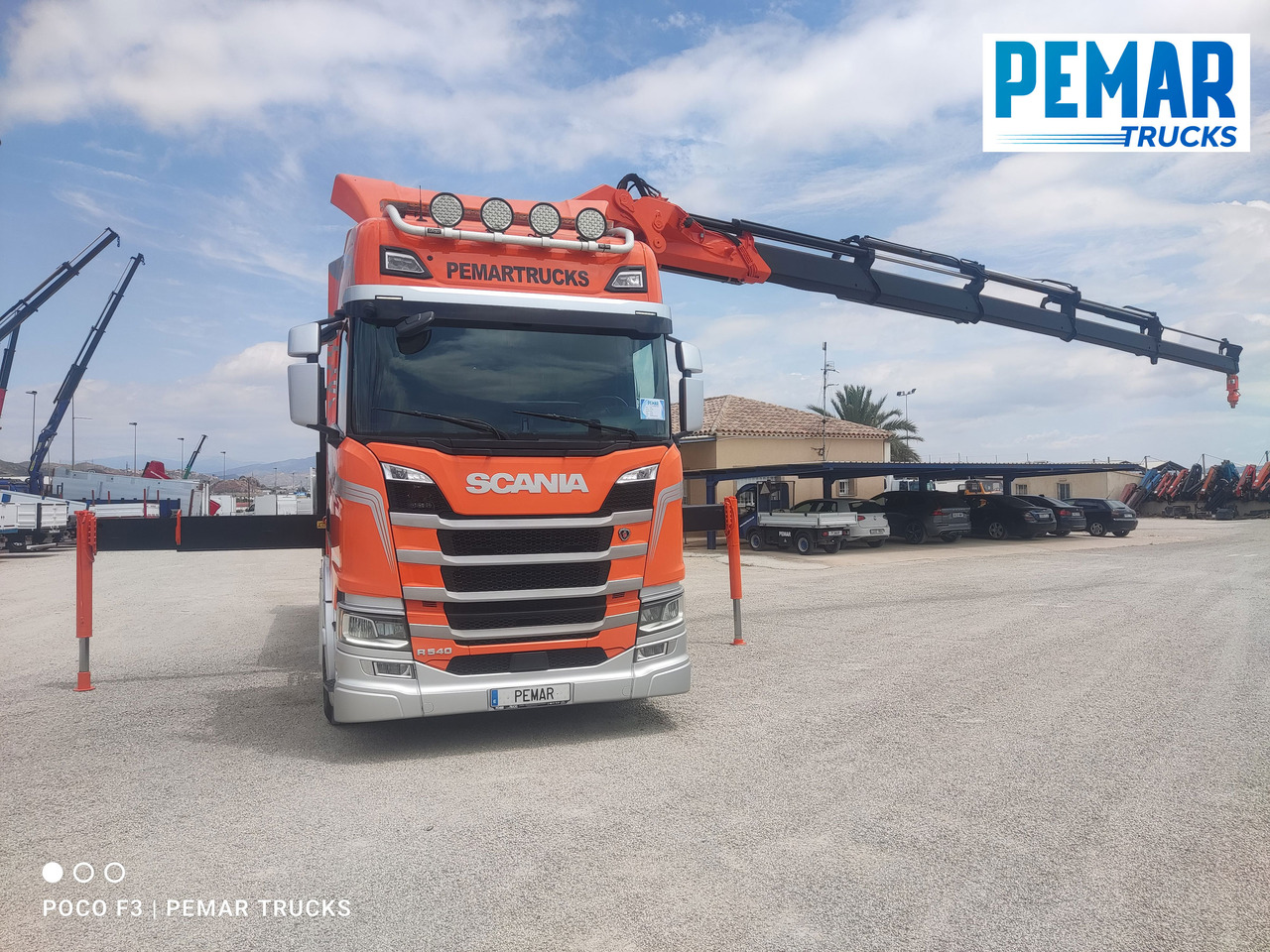 Autocarro con pianale/ Cassone fisso, Camion con gru SCANIA R 540 6X2 GRUA CAJA FIJA: foto 24