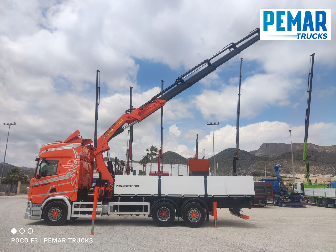 Autocarro con pianale/ Cassone fisso, Camion con gru SCANIA R 540 6X2 GRUA CAJA FIJA: foto 22