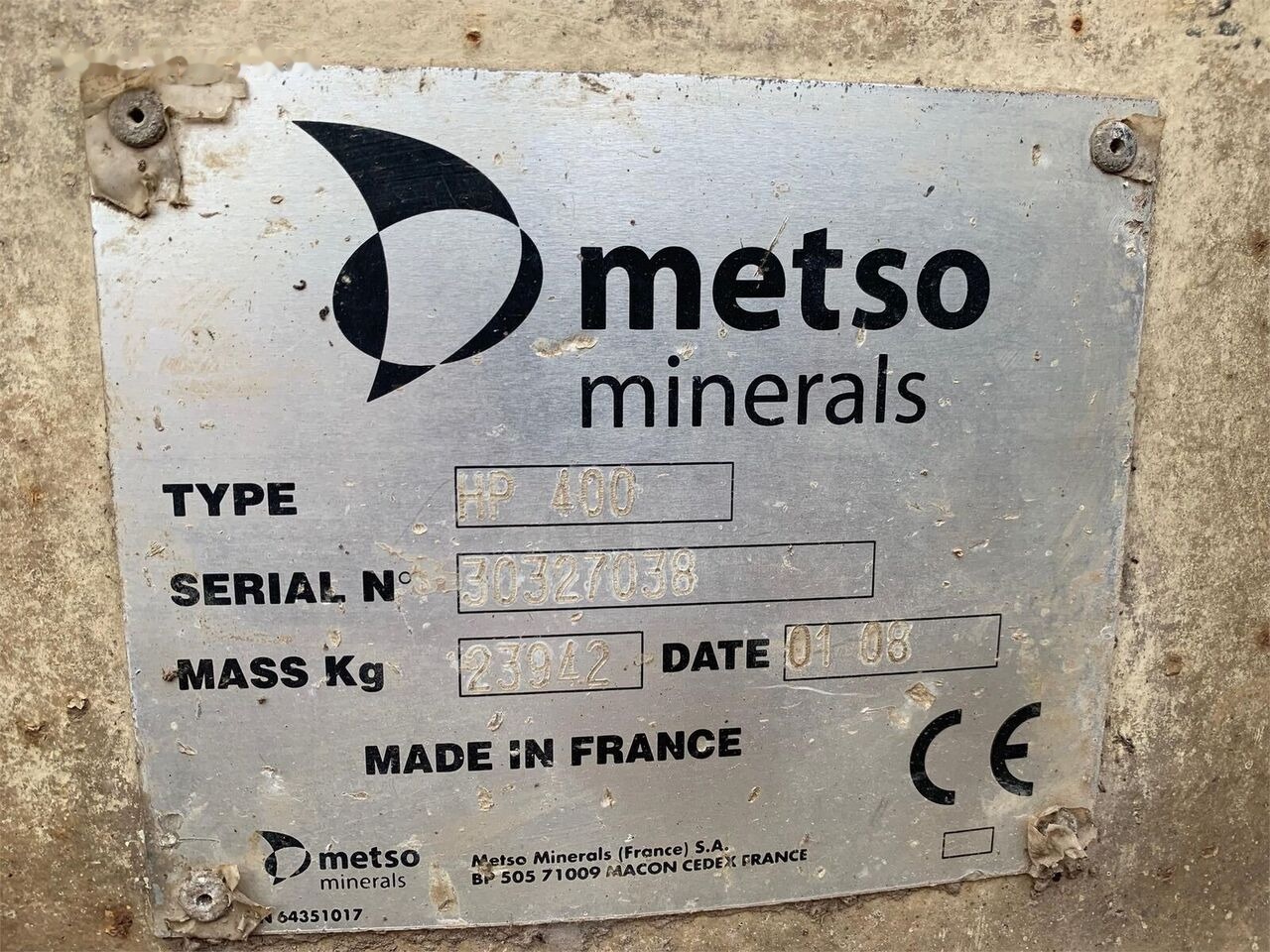 Metso HP400 Original Cone Crusher Used - Frantoio a cono: foto 2 Metso HP400 Original Cone Crusher Used - Frantoio a cono: foto 2