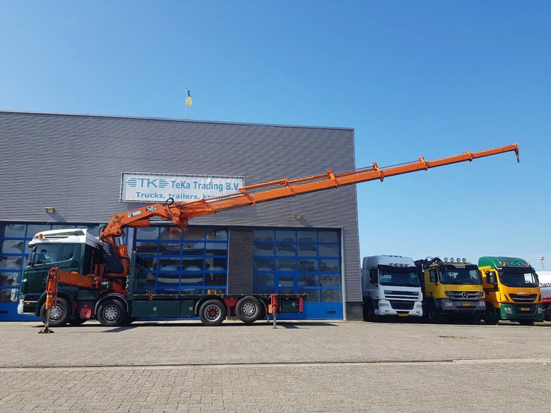 Scania R420 8x2 HIAB 800E-7 Hipro 80 ton/meter Winch Retarder - Autocarro con pianale/ Cassone fisso: foto 3 Scania R420 8x2 HIAB 800E-7 Hipro 80 ton/meter Winch Retarder - Autocarro con pianale/ Cassone fisso: foto 3