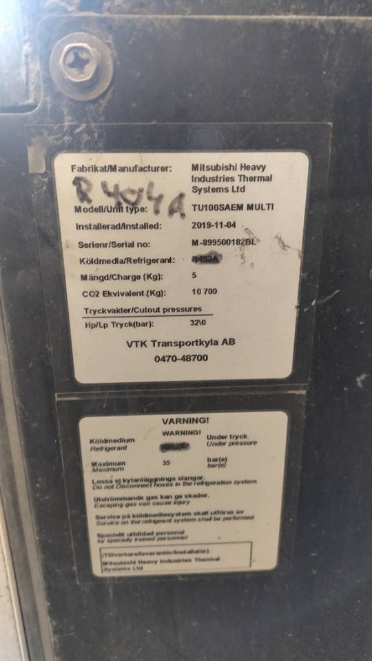 Mitsubishi TU100 SAEM Multi kylmäkone - Motore per Camion: foto 3 Mitsubishi TU100 SAEM Multi kylmäkone - Motore per Camion: foto 3