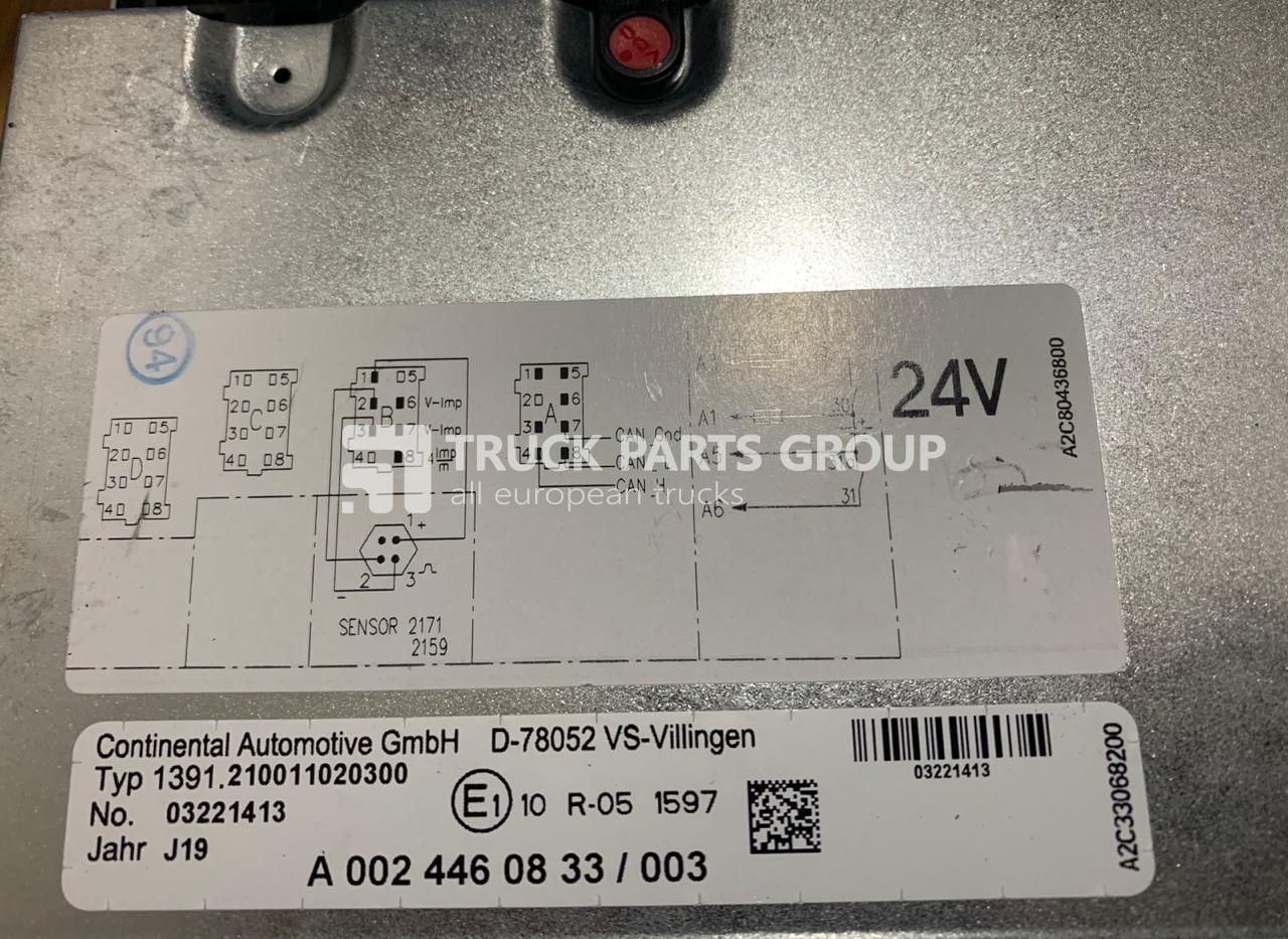 Mercedes Benz Tachograph, Tacho, TSU unit, 0004466833, 002446033, 125 KM/h, 03221413, type 1391, Continental Automotive GmbH, Battery-buffered Real Time Clock (RTC), Captive Testing and programming pl - Cronotachigrafo per Camion: foto 2 Mercedes Benz Tachograph, Tacho, TSU unit, 0004466833, 002446033, 125 KM/h, 03221413, type 1391, Continental Automotive GmbH, Battery-buffered Real Time Clock (RTC), Captive Testing and programming pl - Cronotachigrafo per Camion: foto 2