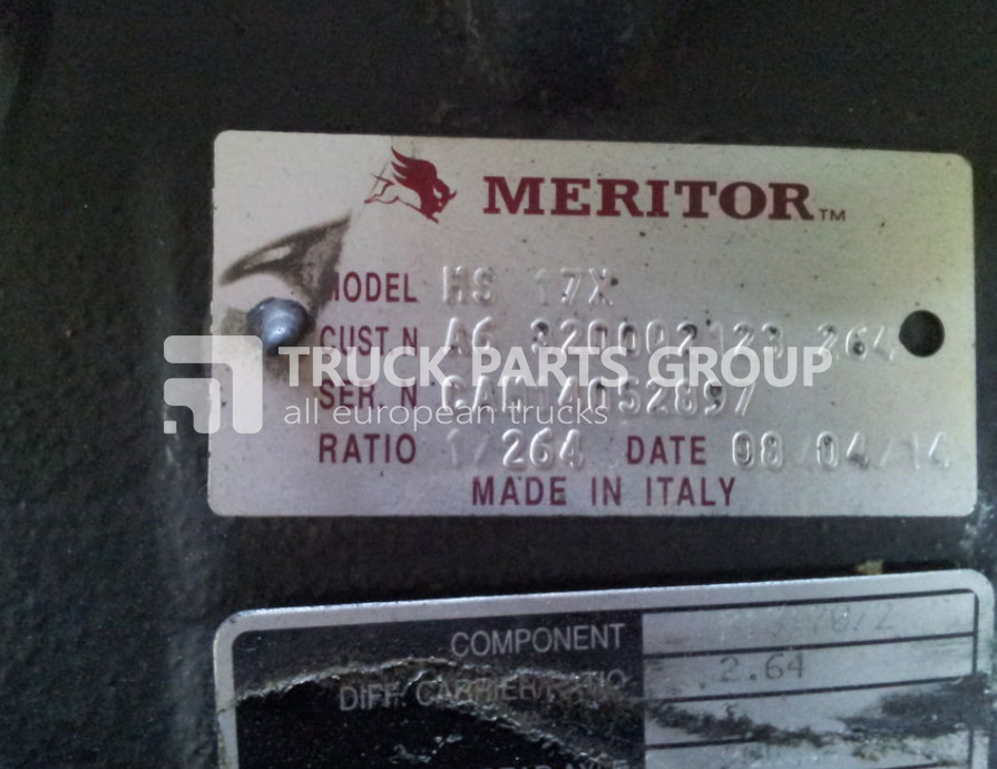 RENAULT MERITOR RSS1344C, ratio 2.64; 2.85; 3.08, MERITOR RSS1344C, MS17 differential - Differenziale per Camion: foto 1 RENAULT MERITOR RSS1344C, ratio 2.64; 2.85; 3.08, MERITOR RSS1344C, MS17 differential - Differenziale per Camion: foto 1