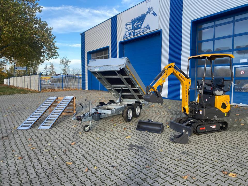 Minibagger BK1000JS im Komplettpaket mit Kippanhänger und Auffahrrampen *INKL.19% MWST*BERGER KRAUS*SOFORT!* - Miniescavatore: foto 1 Minibagger BK1000JS im Komplettpaket mit Kippanhänger und Auffahrrampen *INKL.19% MWST*BERGER KRAUS*SOFORT!* - Miniescavatore: foto 1
