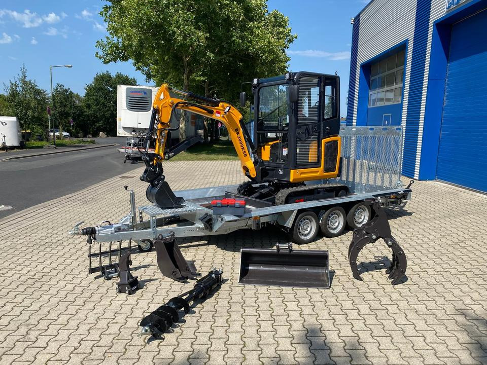 Miniescavatore, Rimorchio Minibagger BK2000KSR + Tieflader + Zubehör *INKL.19% MWST*BERGER KRAUS*YANMAR*SCHWENKARM* VERSTELLFAHRWERK**: foto 1
