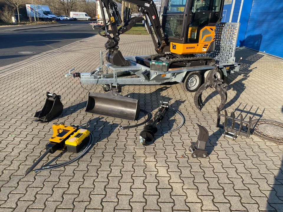 Minibagger BK2000NKSR + Tieflader + Zubehör *INKL.19% MWST*BERGER KRAUS*KUBOTA* KLIMA*SCHWENKARM*VERSTELLFAHRWERK* - Miniescavatore: foto 2 Minibagger BK2000NKSR + Tieflader + Zubehör *INKL.19% MWST*BERGER KRAUS*KUBOTA* KLIMA*SCHWENKARM*VERSTELLFAHRWERK* - Miniescavatore: foto 2