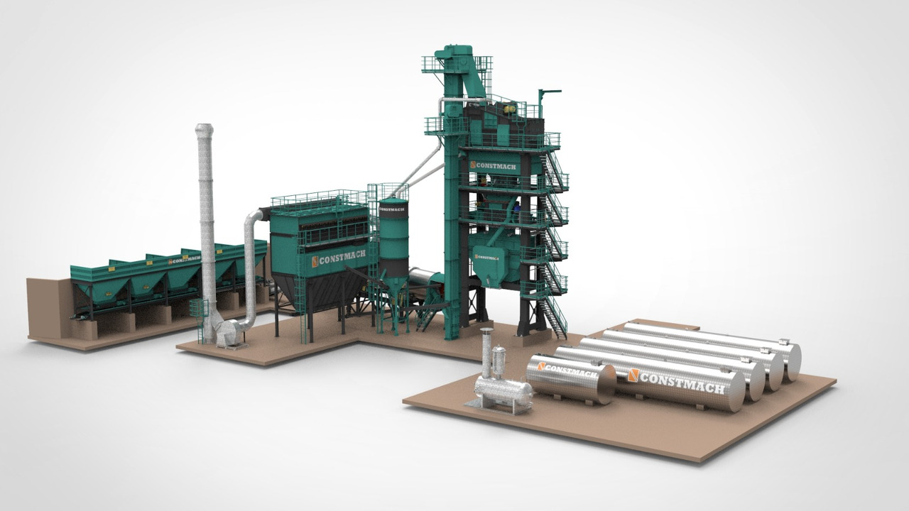Constmach Stationary Asphalt Plant Delivered in Stock 2 Year Warranty - Impianto conglomerato bituminoso: foto 1 Constmach Stationary Asphalt Plant Delivered in Stock 2 Year Warranty - Impianto conglomerato bituminoso: foto 1