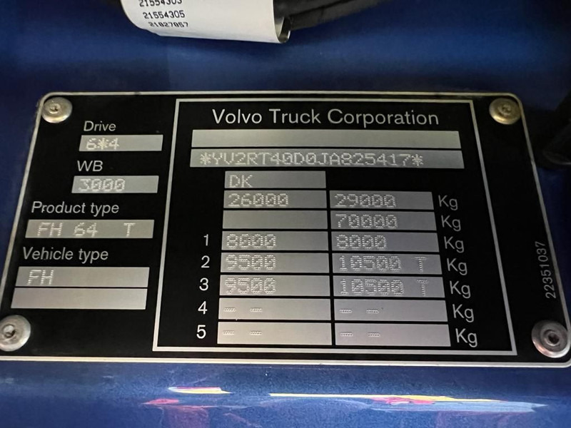 Trattore stradale Volvo FH 13.500 6x4 Tandem lift: foto 7