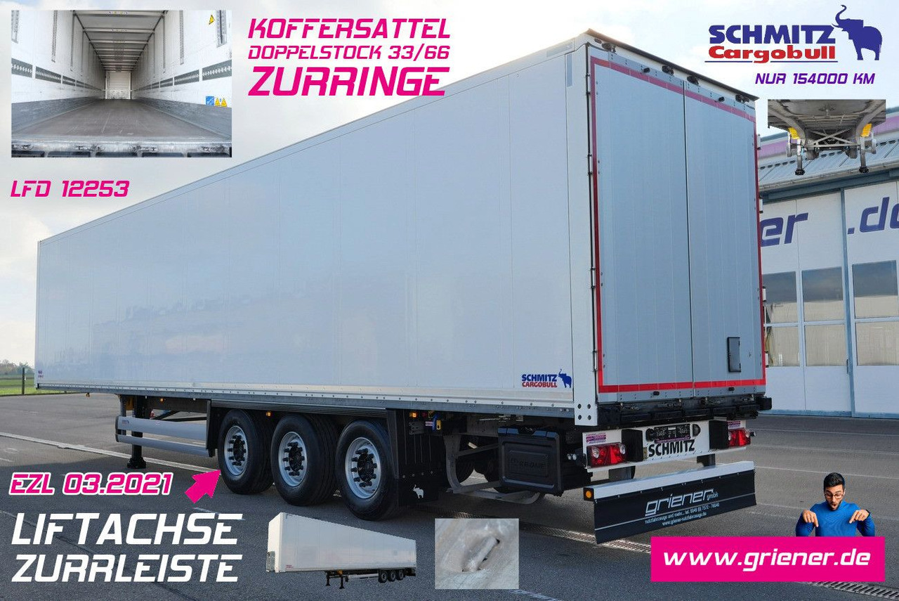 Schmitz Cargobull SKO 24/DOPPELSTOCK / 2,70/ LIFT nur 154 tsd km - Semirimorchio furgonato: foto 1 Schmitz Cargobull SKO 24/DOPPELSTOCK / 2,70/ LIFT nur 154 tsd km - Semirimorchio furgonato: foto 1