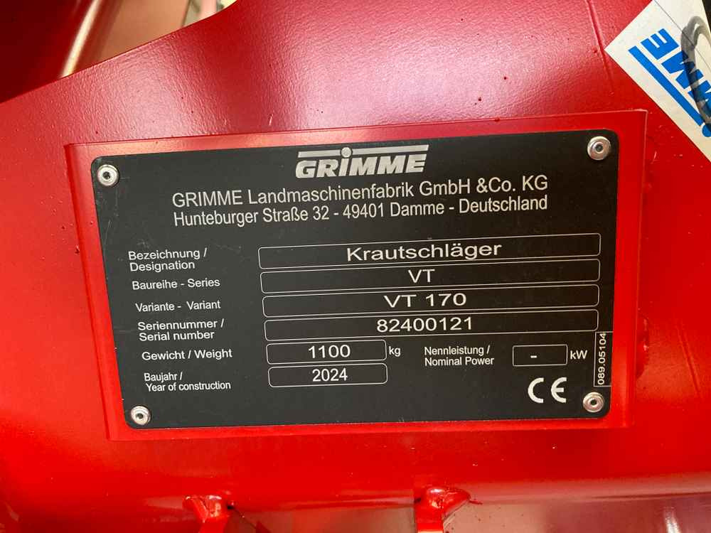 Grimme VT 170 - Trinciafoglie: foto 2 Grimme VT 170 - Trinciafoglie: foto 2