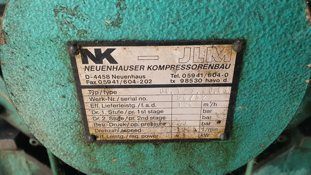 NK-JLM Neuenhauser kompresor sprężarka 43 bar 154m3/h 41kW - Compressore d'aria: foto 5 NK-JLM Neuenhauser kompresor sprężarka 43 bar 154m3/h 41kW - Compressore d'aria: foto 5