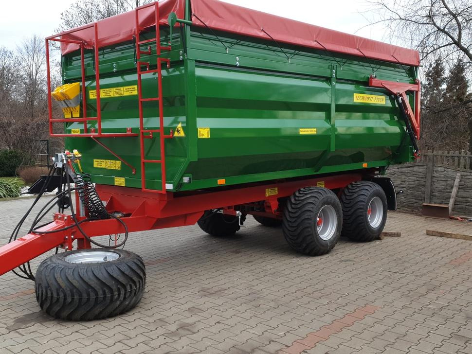 Rimorchio a cassone agricolo nuovo Techmont Anhänger Tandemkipper / Trailer / Remorque / Rimorchio / Remolque tándem / Прицеп монолитный двухосный тандем / Przyczepa tandem PTTCW112 12 t: foto 18