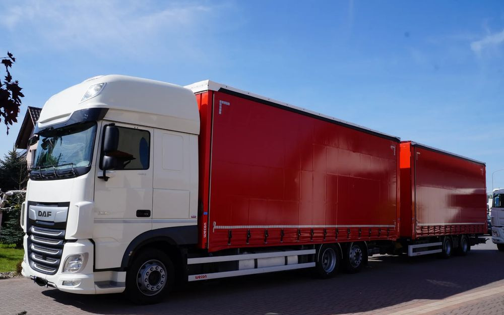 DAF XF 480 EURO 6 ZESTAW TANDEM PRZEJAZDOWY 120 M3 7,8 M + 7,8 M WECON - Camion centinato: foto 2 DAF XF 480 EURO 6 ZESTAW TANDEM PRZEJAZDOWY 120 M3 7,8 M + 7,8 M WECON - Camion centinato: foto 2