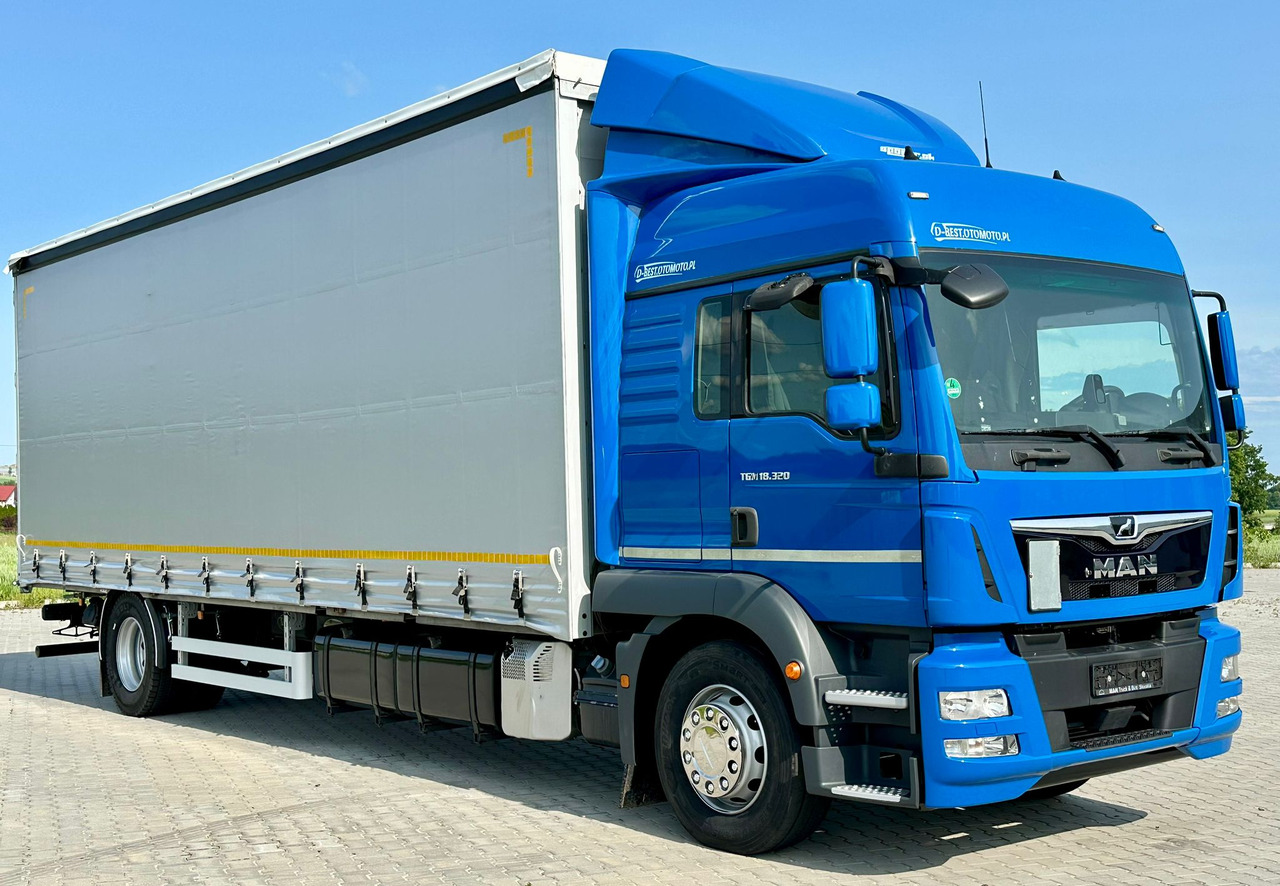 MAN TGM 18.320 / FIRANKA / 20 EUROPALET / 8.3 M DŁUGOŚCI / AUTOMAT / SYPIALKA / 2018 ROK / 9 809 KG ŁADOWNOŚCI - Camion centinato: foto 1 MAN TGM 18.320 / FIRANKA / 20 EUROPALET / 8.3 M DŁUGOŚCI / AUTOMAT / SYPIALKA / 2018 ROK / 9 809 KG ŁADOWNOŚCI - Camion centinato: foto 1