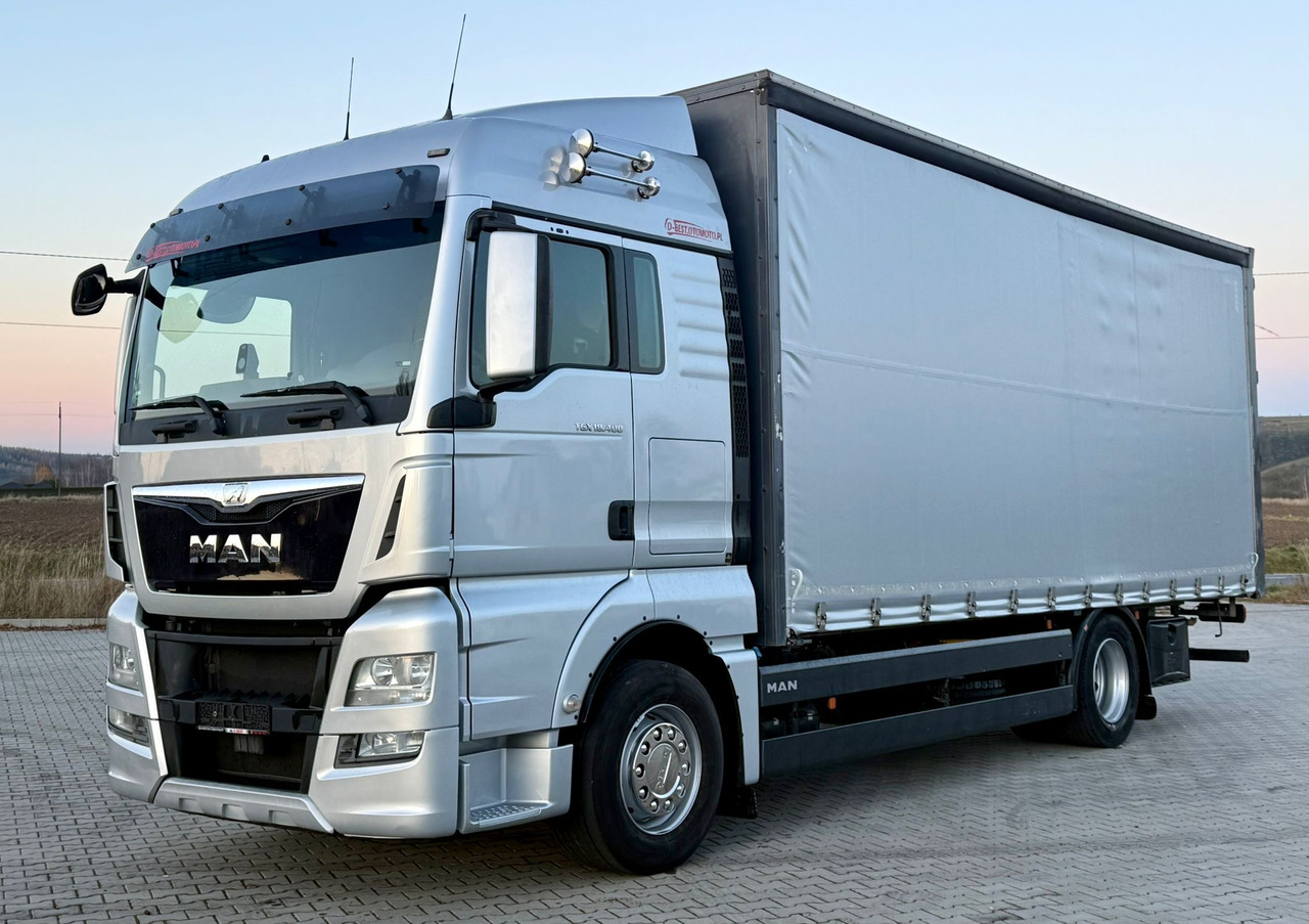 MAN TGX 18.400 / FIRANKA / KONTENER / NISKI PRZEBIEG / EURO 6 / AUTOMAT / SYPIALKA / 2016 ROK - Camion centinato: foto 2 MAN TGX 18.400 / FIRANKA / KONTENER / NISKI PRZEBIEG / EURO 6 / AUTOMAT / SYPIALKA / 2016 ROK - Camion centinato: foto 2