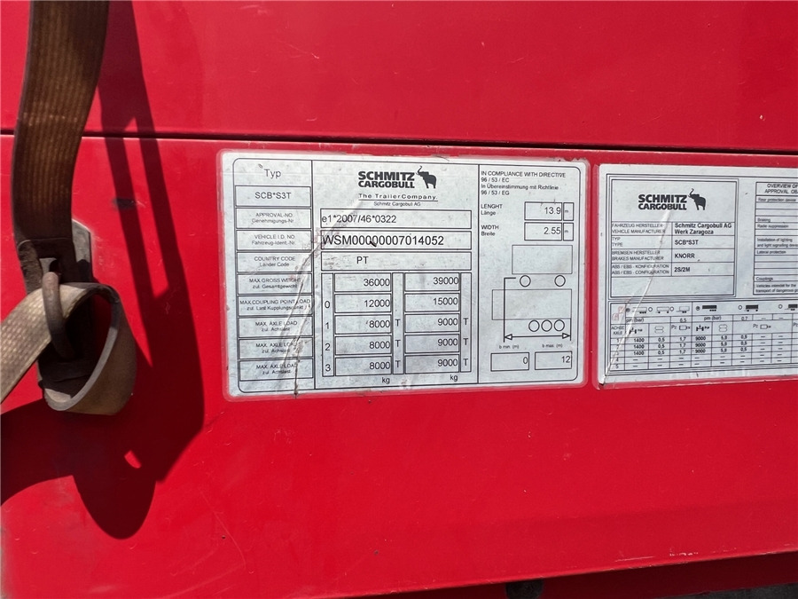 Semirimorchio centinato SCHMITZ CARGOBULL SCB-S3T TETO ELEVAR: foto 11