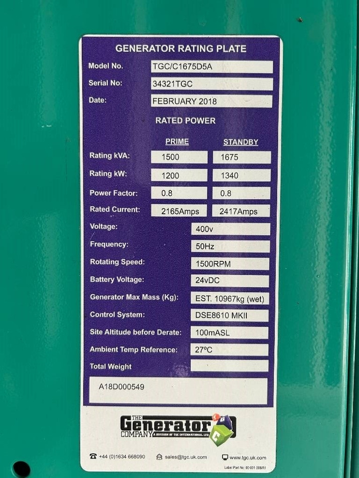 Cummins C1675D5A - 1.675 kVA Generator - DPX-12626 - Gruppo elettrogeno: foto 5 Cummins C1675D5A - 1.675 kVA Generator - DPX-12626 - Gruppo elettrogeno: foto 5
