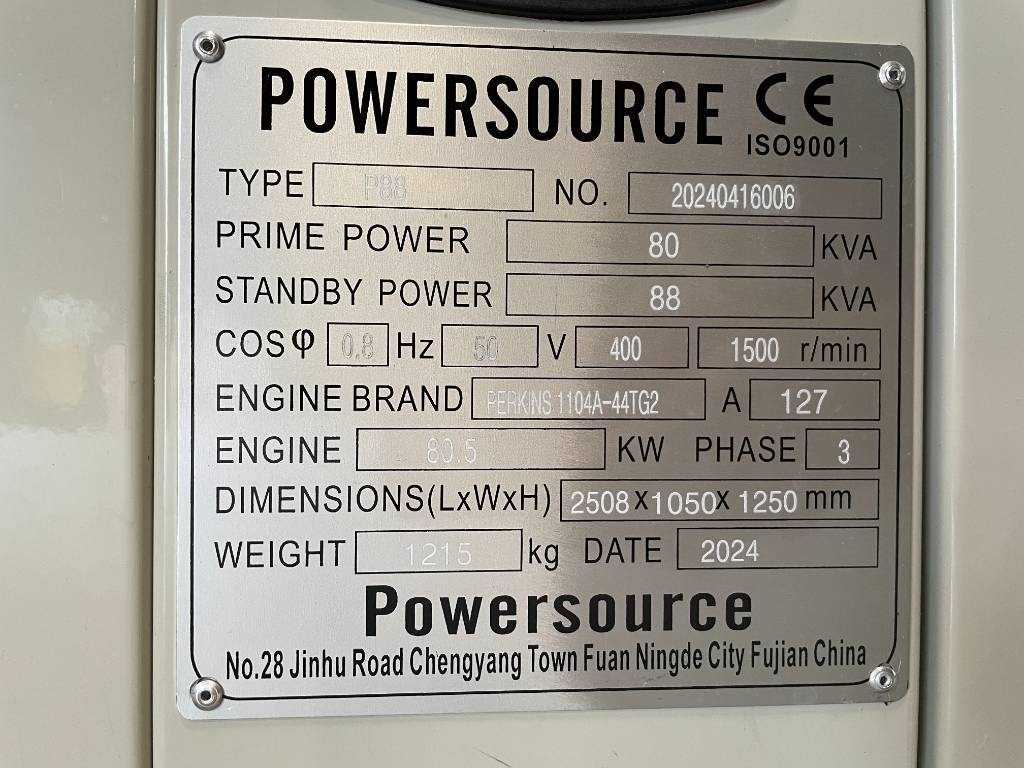 Perkins 1104A-44TG2 - 88 kVA Generator - DPX-19805 - Gruppo elettrogeno: foto 4 Perkins 1104A-44TG2 - 88 kVA Generator - DPX-19805 - Gruppo elettrogeno: foto 4