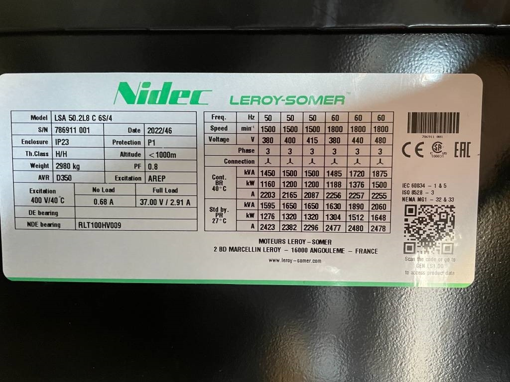Perkins 4012-46TAG2A - 1.650 kVA Generator - DPX-19823 - Gruppo elettrogeno: foto 3 Perkins 4012-46TAG2A - 1.650 kVA Generator - DPX-19823 - Gruppo elettrogeno: foto 3