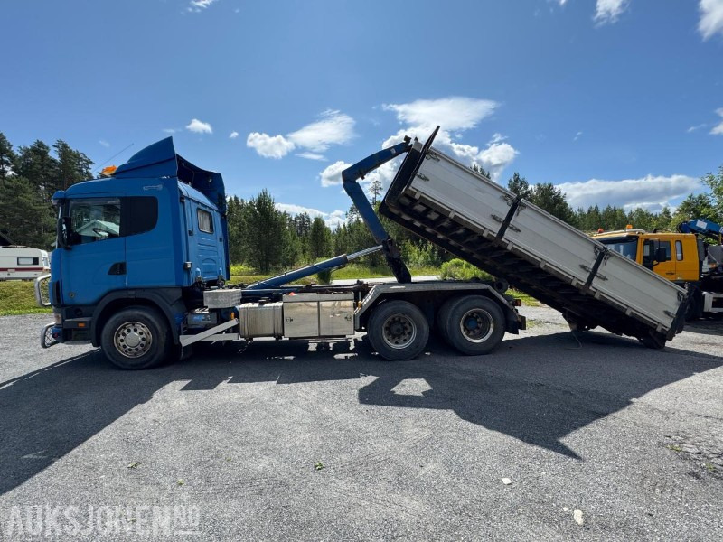 2001 Scania R 164GB 6X2NA 480 / krokbil med flak og uttak for kran - Autocarro scarrabile: foto 2 2001 Scania R 164GB 6X2NA 480 / krokbil med flak og uttak for kran - Autocarro scarrabile: foto 2