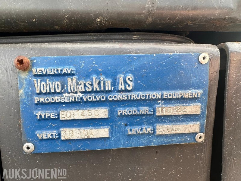 2008 Volvo ECR145C - Engcon tiltrotator - Puss og graveskuff. - Escavatore: foto 5 2008 Volvo ECR145C - Engcon tiltrotator - Puss og graveskuff. - Escavatore: foto 5