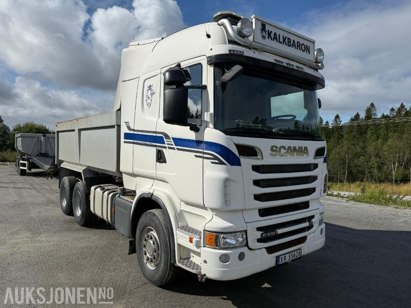 2011 Scania R620 6X4 Tippbil med 2005 Carnehl trippelkjerre - Autocarro ribaltabile: foto 2 2011 Scania R620 6X4 Tippbil med 2005 Carnehl trippelkjerre - Autocarro ribaltabile: foto 2